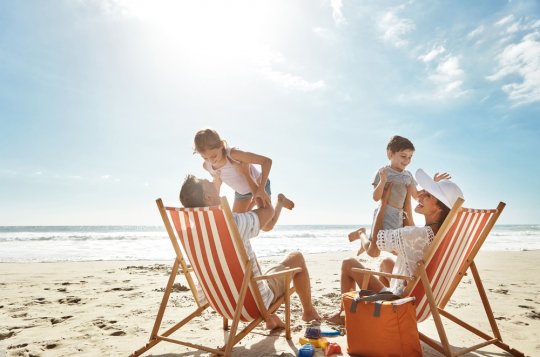 Familie am Strand