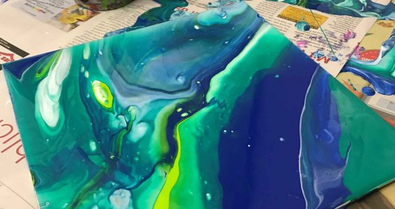 Workshop: Me Time - ACRYL-POURING TECHNIK | Erwachsene | Oberbilk