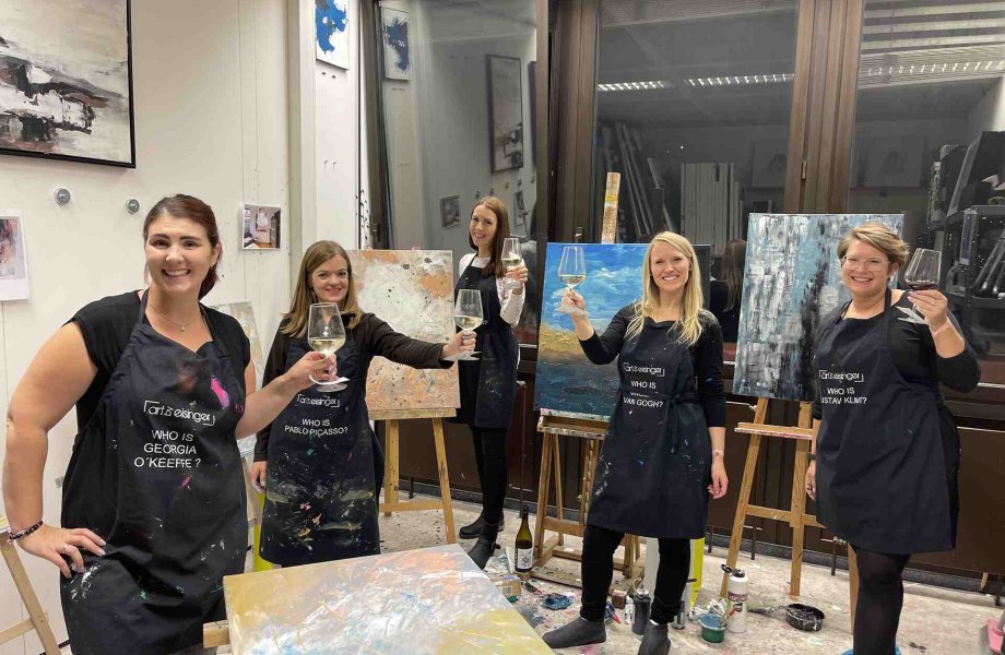 Wine & Art - Malworkshop mit Weinbegleitung | 16  - 99 Jahre | Schwabing-Freimann